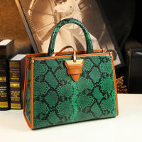 Luxury Fashion Leather Women Handbags Large Capacity Serpentine Female Portable Tote Bag Business Single Shoulder Messenger Bags