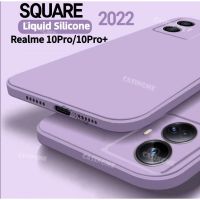 เคส Realme 10Pro 2022 10 Pro + สี่เหลี่ยมสำหรับ Realme 10Pro + Realme 10Pro + 10Pro 10 Pro 10Pro + Plus 4G 5G เคสโทรศัพท์ฝาหลังนิ่มกันกระแทก4G เคส TPU ตัวกันกระแทกเคสโทรศัพท์