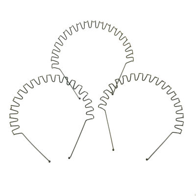 ห่วงรัดผมโลหะกันลื่นสำหรับผู้หญิงและผู้ชาย3ชิ้นเครื่องประดับผมที่คาดผมใส่ได้ทุกเพศยืดได้