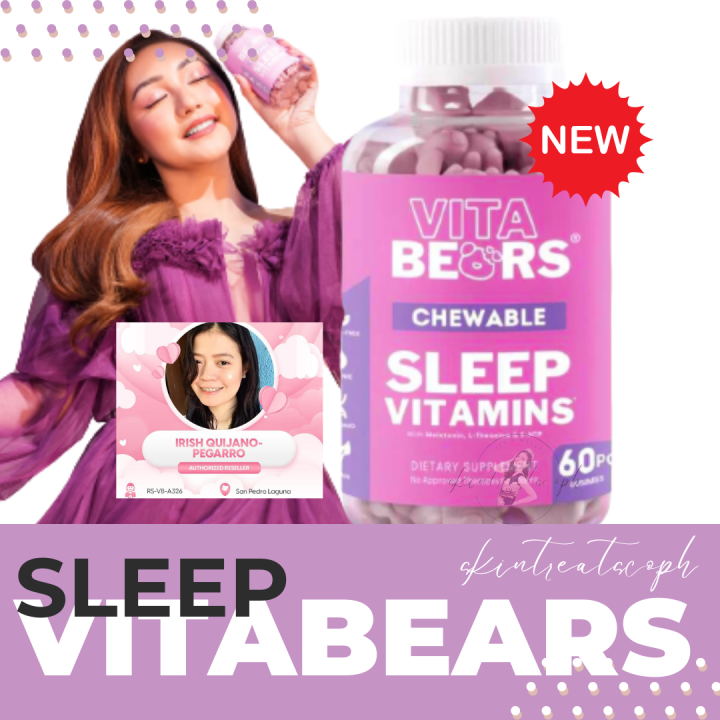 Vitabears Sleep Vitamins with Melatonin & LTheanine Chewable Gummies