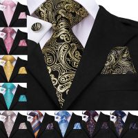 Hi Tie Black Golden New Classic Silk Men 39;s Tie Ties Floral Ties For Men Formal Business Luxury Wedding Party Neckties Gravatas