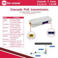 HI-VIEW HG-PC5V1 Cascade PoE Transmission อุปกรณ์ขยายสัญญาณ Fiber Optic