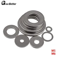 M5 M6 Flat Washer 304 Stainless Steel Thickening 0.5-3.0mm To Fit Metric Bolts Screws