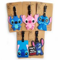 【DT】 hot  Disney Anime Cute Stitch Luggage Tag Suitcase ID Addres Holder Baggage Boarding Tags Portable Label