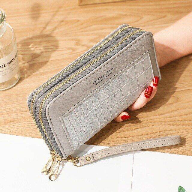 zzooi-hot-new-ladies-wallet-long-zipper-korean-student-stone-pattern-purse-large-capacity-clutch-soft-wallet-mobile-phone-bag-red-card