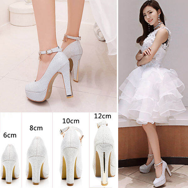Crystal Shoes Wedding Shoes Women's2022New Wedding Bride Shoes Silver