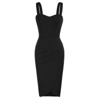 ZZOOI Belle Poque Womens Ruched Bodycon Wrap Dress Sweetheart Neckline Dress 1950s Retro Vintage Cocktail Dresses Pancil Dress A30