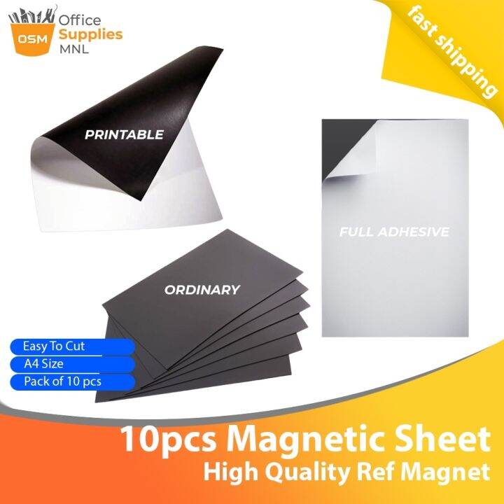 10pcs Magnetic Sheet A4 Size with Adhesive | Ordinary | Printable High ...