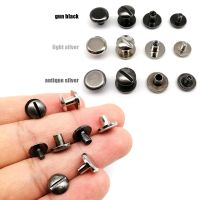 10pcs Round Head 10mm Screwback Chicago Screw Nail Binding Rivet Stud for Leather Shoulder Bag Knapsack Belt Strap Wallet