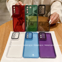 Phone Case เคส VIVO V27 V27e Y36 Y35 Y16 Y02 Y22 Y22s Y02A Y02T Y02s Y01 4G 5G สีทึบเคสใสพร้อม2023ฝาหลังนิ่มอุปกรณ์ป้องกันเลนส์