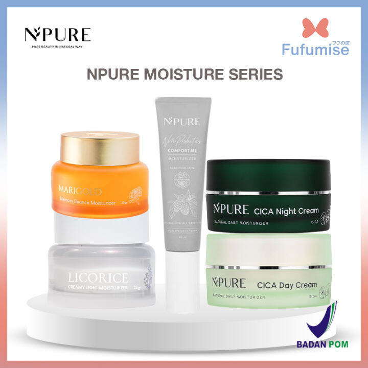 NPURE Moisture Series' 'Cica Day Cream' 'Cica Night Cream' 'Noni