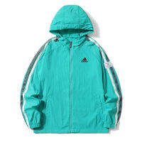 【ในสต็อก】 Adidase∮ Men S New Hooded Sunscreen Clothes Ultra Thin Breathable Comfort Fabric