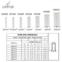 Holiday Discounts 100PCS Non-Insulated Wire Connector Ferrules Electrical Cable Terminal Copper Bare Tinned Crimp Terminal 0.5Mm2-6Mm2 22-10 AWG