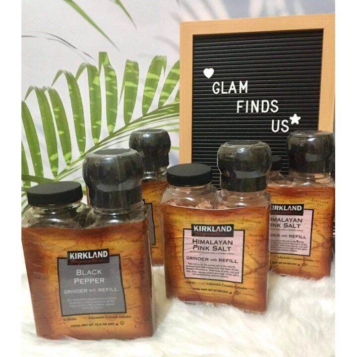 Kirkland Signature Himalayan Pink Salt/Black Pepper with Grinder and