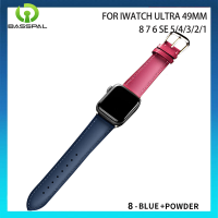 สายรัดข้อมือหนัง PU สำหรับ Apple Watch,Ultra 8 7 3 2 1 49Mm 41Mm 45Mm 42Mm 38Mm สำหรับ I Watch 44Mm 40Mm 6 /Se/ 5/4อุปกรณ์เสริม