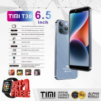 TIMI T30 โทรศัพท์มือถือ จอใหญ่ 6.5 นิ้ว แบตเตอรี่ 4000mAh กล้อง 13MP | ประกันศูนย์ไทย 8 เดือน (4+64GB) Blue / สีฟ้า