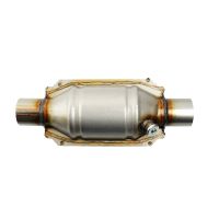 Inlet/Outlet Universal Catalytic Converter, with O2 Port &amp; Heat Shield 53004 Car Stainless Steel Catalytic Converter