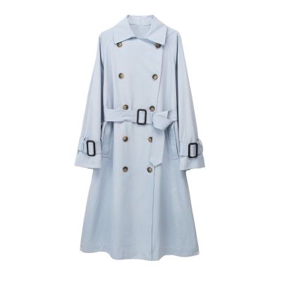 ZARAˉ ZAs New European And American Style Large Over-The-Knee Coat For Women With Belt Straps And Windbreaker Jacket 3736040