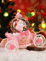 Christmas crystal ball music box elderly carriage rotatable snowflake music box gift children and girls ornaments toy