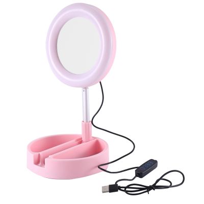Fill Light for Mobile Professional Ring Lamp Ring for Phone Webcast Bracket with Vanity Mirror Phone Holder