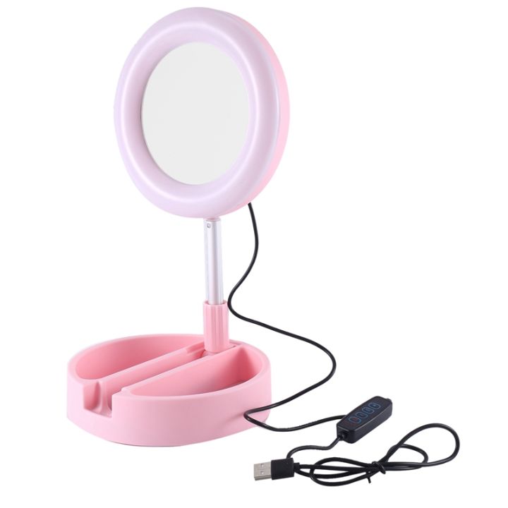 fill-light-for-mobile-professional-ring-lamp-ring-for-phone-webcast-bracket-with-vanity-mirror-phone-holder