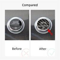 、‘】【’ For Mercedes Benz C S Class W206 W223 2021 2022+ Real Carbon Fiber Car Accessories Engine Start Stop Button Cover Trim Sticker