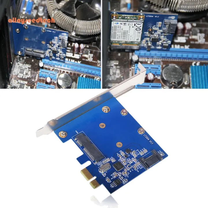 Universal 6Gbps ASM1061 Chipset PCI Express X1 to MSATA SSD SATA 3.0 Combo Expansion Card