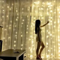 【LZ】 2x2/3x2/6x3M Wedding Fairy String Light Christmas 300 LED Holiday Garland For Garden Party Outdoor Home Street Curtain Decor