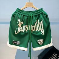 Muay Thai Pants Boxing Fighting Shorts American Basketball Men Summer Thin Training Sports Five-Point Street Hip-Hop Embroidered Loose