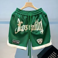 ร้อน, ร้อน★Muay Thai Pants Boxing Fighting Shorts American Basketball Men Summer Thin Training Sports Five-Point Street Hip-Hop Embroidered Loose