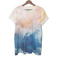 ☫◕  Tie-dye Womens T-shirt 3d Colorful Print Tops Tees Y2k Clothes Daily Short Sleeve Womenswear Oversize Tshirt Woman Clothing