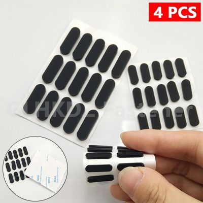 【CW】 4 pcs Oval Adhesive Backing Silicone Rubber Cabinet Feet Spacers Non-slip Floor Protector Size