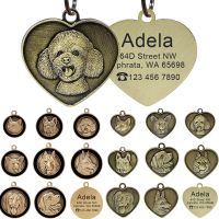 ✠ Vintage Custom Dog ID Tag Personalized Metal Pet Dog Tags Puppy Cat ID Name Tags Collar Accessories For Dogs Necklaces Pendants