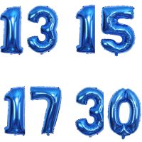 【CW】 1Pcs 32 Inch Foil Balloon Number 0-9 Digits Boys Girls First 131517 Years Old Birthday Party Deep Blue Balloons Party Supply