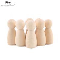 【Ready Stock】35mm43mm55mm65mm 10Pc Wooden Peg Dolls Teether Maple DIY Handmade Wooden Blank Baby Dolls Toys