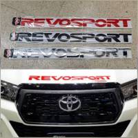 ป้าย REVO sport ฝากระโปรงหน้ามี 3 สี สีดำ สีแดง สีชุบโครเมี่ยมจำนวน1ชุด**ส่งไวจบในที่เดียว**