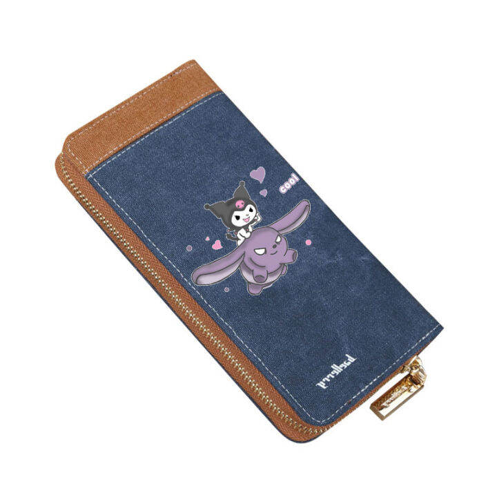 kuromi-men-short-bifold-long-zipped-wallet-cute-student-change-card-holder-girls-wallet