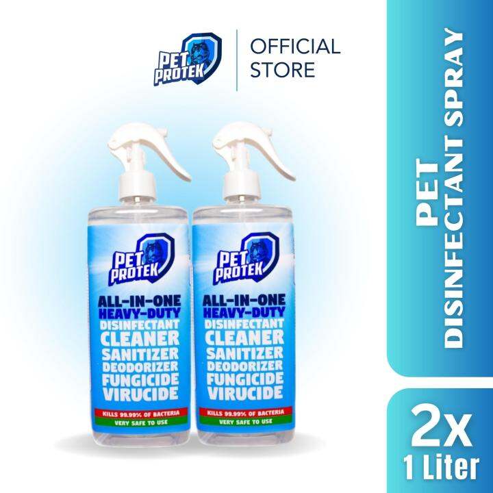 Pet Protek Pet Disinfectant Spray (1 Liter) -2 pieces CLEANER SANITIZER ...