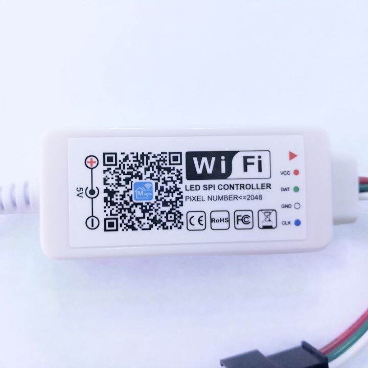 yingke-ตัวควบคุม-rgb-wifi-dc5v-พิกเซลสีมหัศจรรย์12v-24v-สำหรับ-ws2811-ws2812b-sk6812-ucs1903-sm16703แถบแอลอีดีสีเต็มรูปแบบ