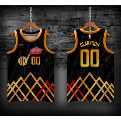 Utah Jazz Black &amp; White CLarkson #00 | EMPHIRE EDITION | FULL SUBLIMATION