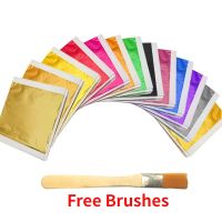 10Pcs Imitation Gold Leaf Sheets Foil Colored Wrapping Paper For DIY Arts Supplies Crafts Gilded Home Statue Nail Decoration