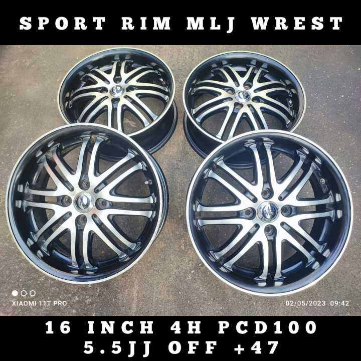 Sport Rim 16 INCH MLJ WREST 4H PCD100 5.5JJ OFFSET +47/Used Japan Sport