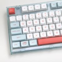 （Miss qis keycap）140คีย์/ชุด PBT ย้อม SubbedCap ปลาแซลมอน ForMXMechanical KeyboardXDA รายละเอียดปุ่มกด ForCrossing