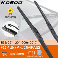 KOSOO Car Wiper Blade For Jeep Compass 2006-2017 LHD RHD Front Window Windshield Windscreen Wiper Blades 22" + 20"