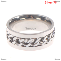 Snoopy แหวนขวดเปิดไทเทเนียมเหล็กโซ่หมุนแหวน unisex ของขวัญที่ยอดเยี่ยม