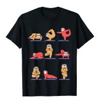 Sloth Yoga Asana Pose And Meditation Funny Tshirt Camisa Men T Shirt Prevailing Cotton Shirts Fitness
