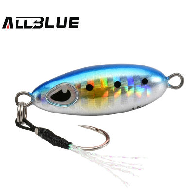 ALLBLUE Slow Drop 7G 10G 15G Micro Cast Metal Jig Shore Casting Jigging Spoon Saltwater Fishing Lure Artificial Bait Tackle isca