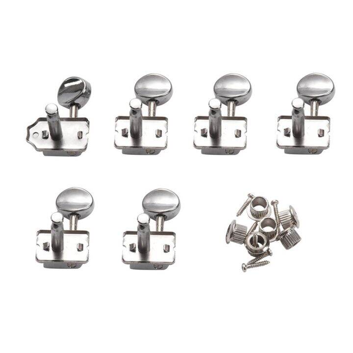 Guitar Machine Heads Tuners Chrome Locking String Tuning Key Pegs Tuners Set Replacement for Lp
