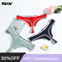 SMY 1PCS ผู้หญิงผ้าฝ้ายกางเกง T กลับกางเกงในสตรีเซ็กซี่ชุดชั้นใน Low-RISE Thong ชุดชั้นในบิกินี่กางเกง