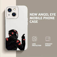 เคสโทรศัพท์ TPU ลาย Angel Eyes สำหรับ iPhone 13 12 11 Pro Max 12 SE2มินิ SE3 6 6 6S 7 8 Plus X XR XS Max มอเตอร์ไบค์เคสมือถือซิลิโคนนิ่มป้องกันเลนส์กล้องกันกระแทกฝาครอบหลังทรงสี่เหลี่ยม